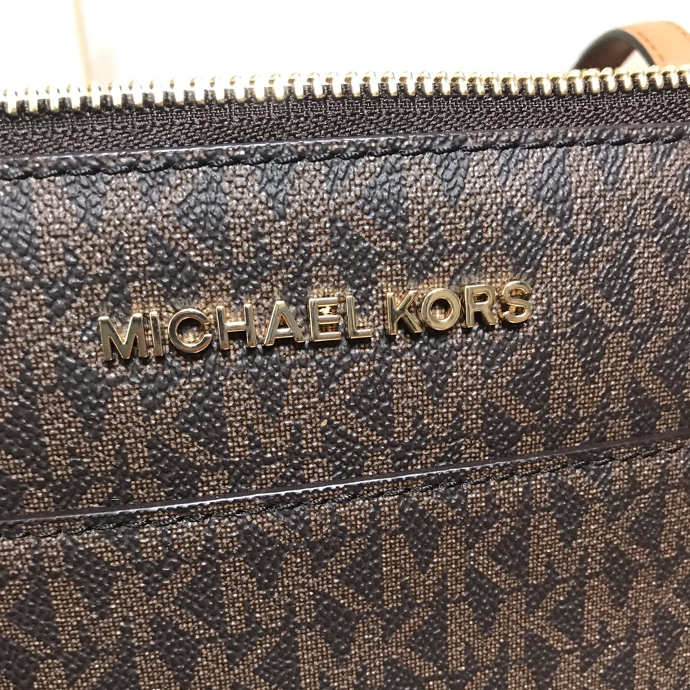 Michael Kors Ciara LG EW TZ Tote Brown W AUTHENTIC - Picture 6 of 7